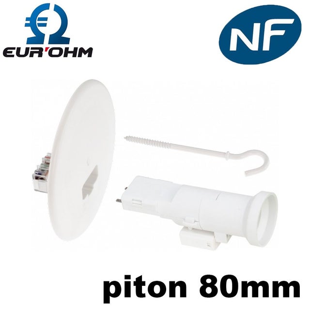 Couvercle de finition DCL pour boîtes point de centre - Ø120mm Kit couvercle DCL + Piton 80mm + Douille DCL E27