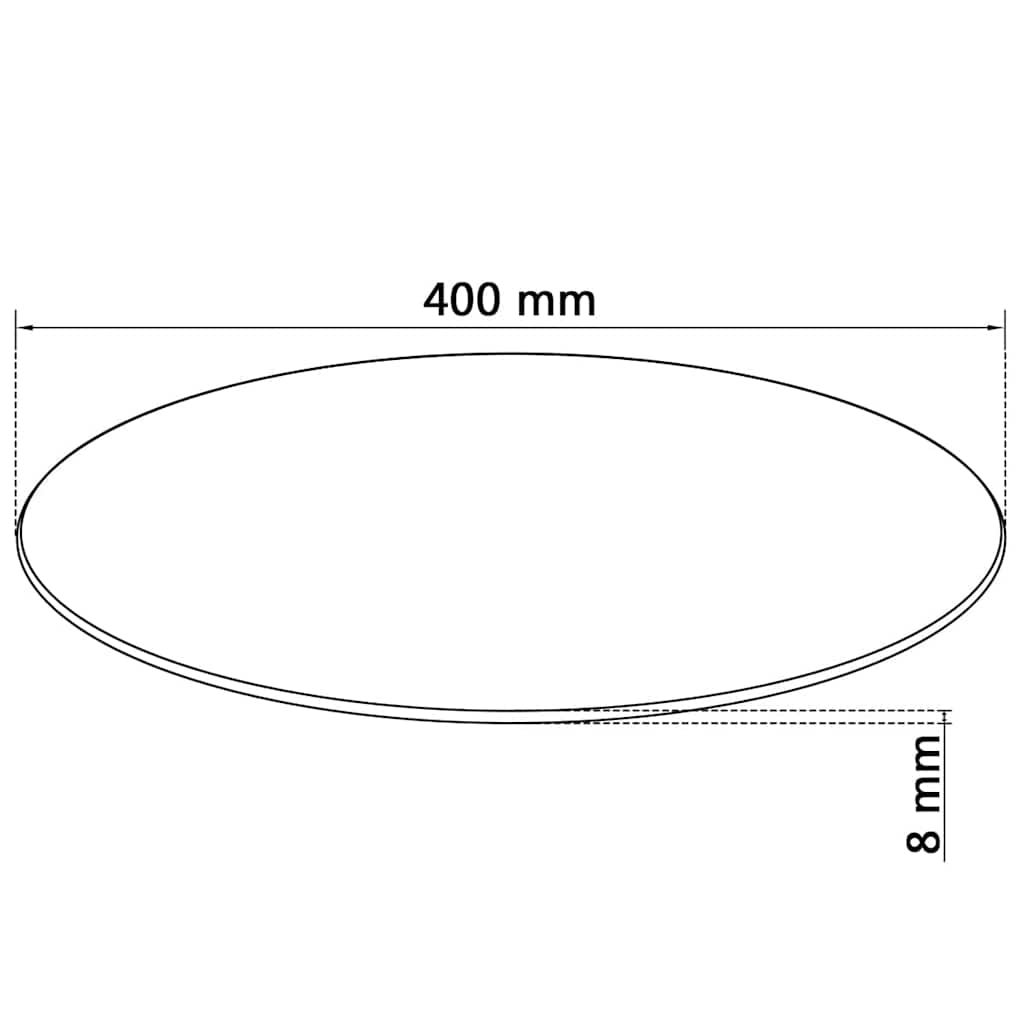 vidaXL Dessus de table ronde en verre trempé 400 mm - 5