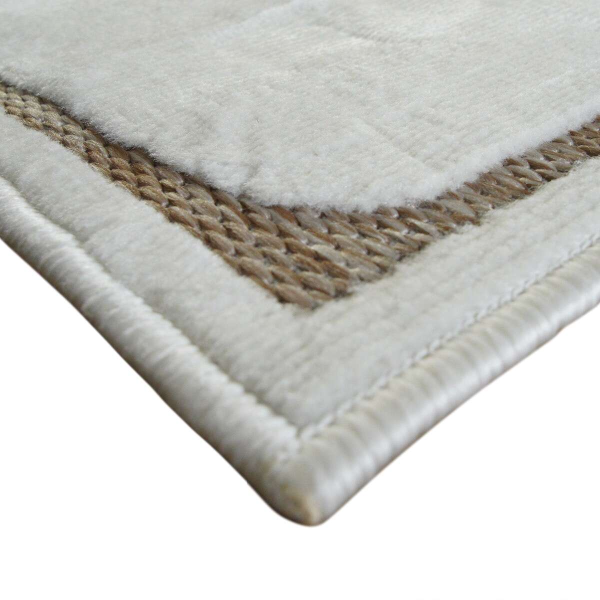 Tappeto moderno con motivo iceberg in rilievo crema 80x200 - 3