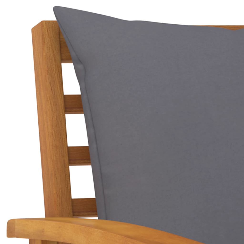 Maison Exclusive - Salon de jardin 3 pcs avec coussin Bois d'acacia solide - 5