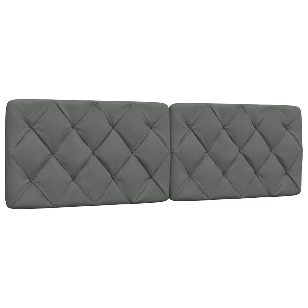 Cadre de lit sans matelas gris foncé 160 x 200 cm tissu - 7