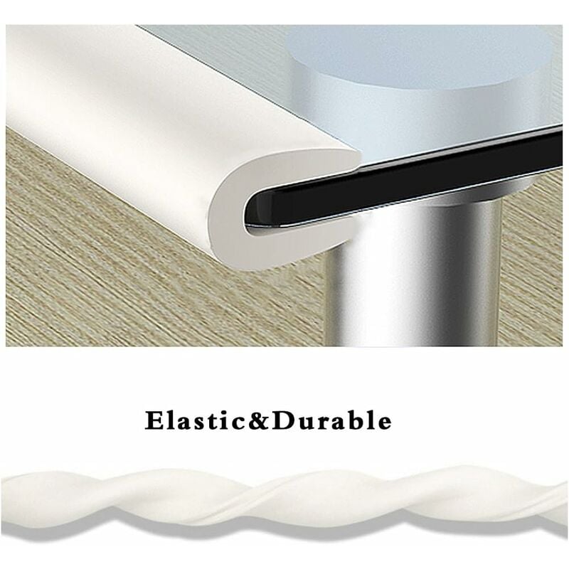 Protection d'angles et de bords pour bébé, lot de 2 rouleaux de mousse de sécurité antichoc de 2 m, à poser sur les coins des murs, des meubles et de - 4