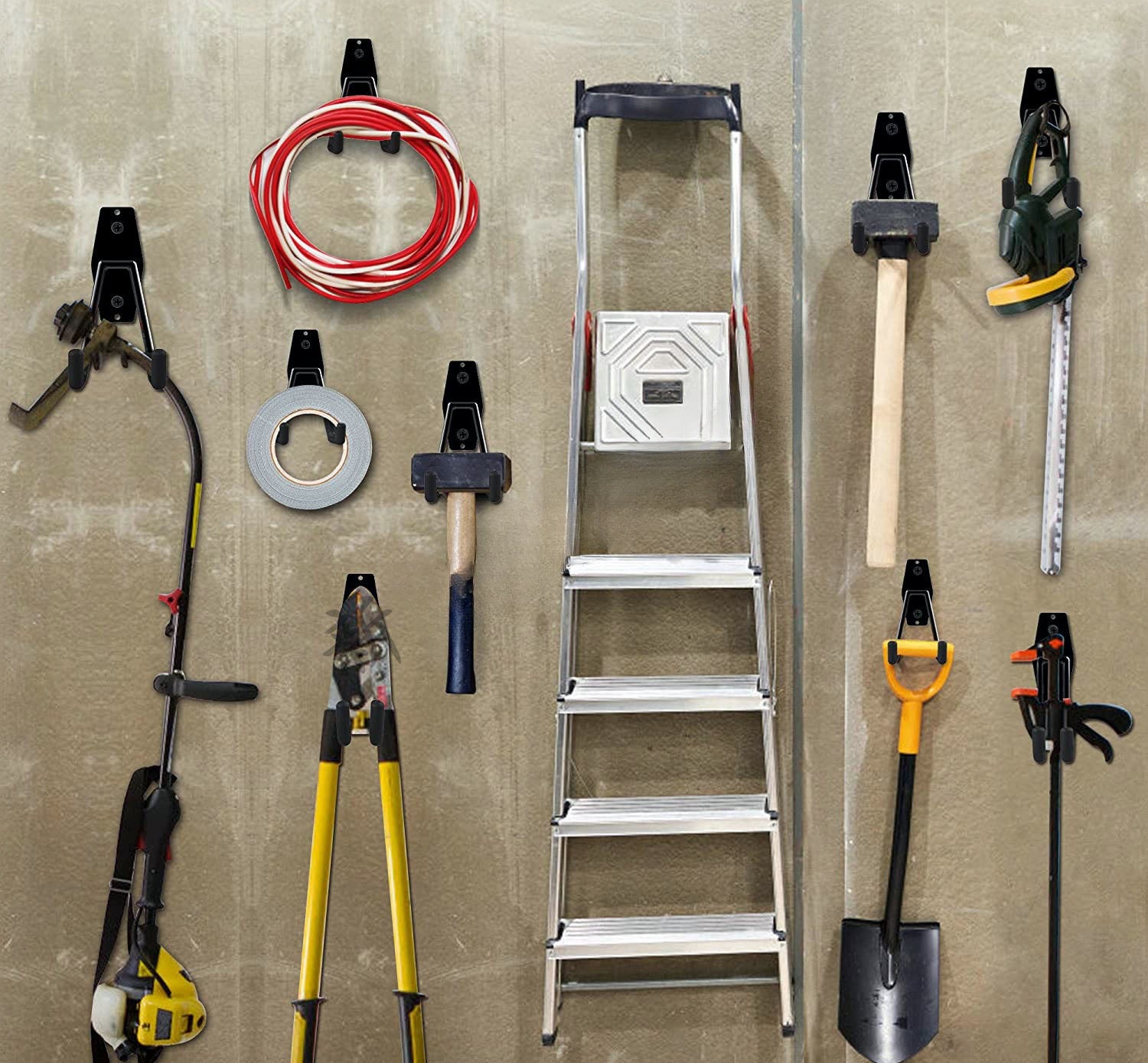 StoreYourBoard Gancio A Parete Di Stoccaggio Della Scala, Supporto Del Garage, Gancio Dell'ingranaggio D'acciaio