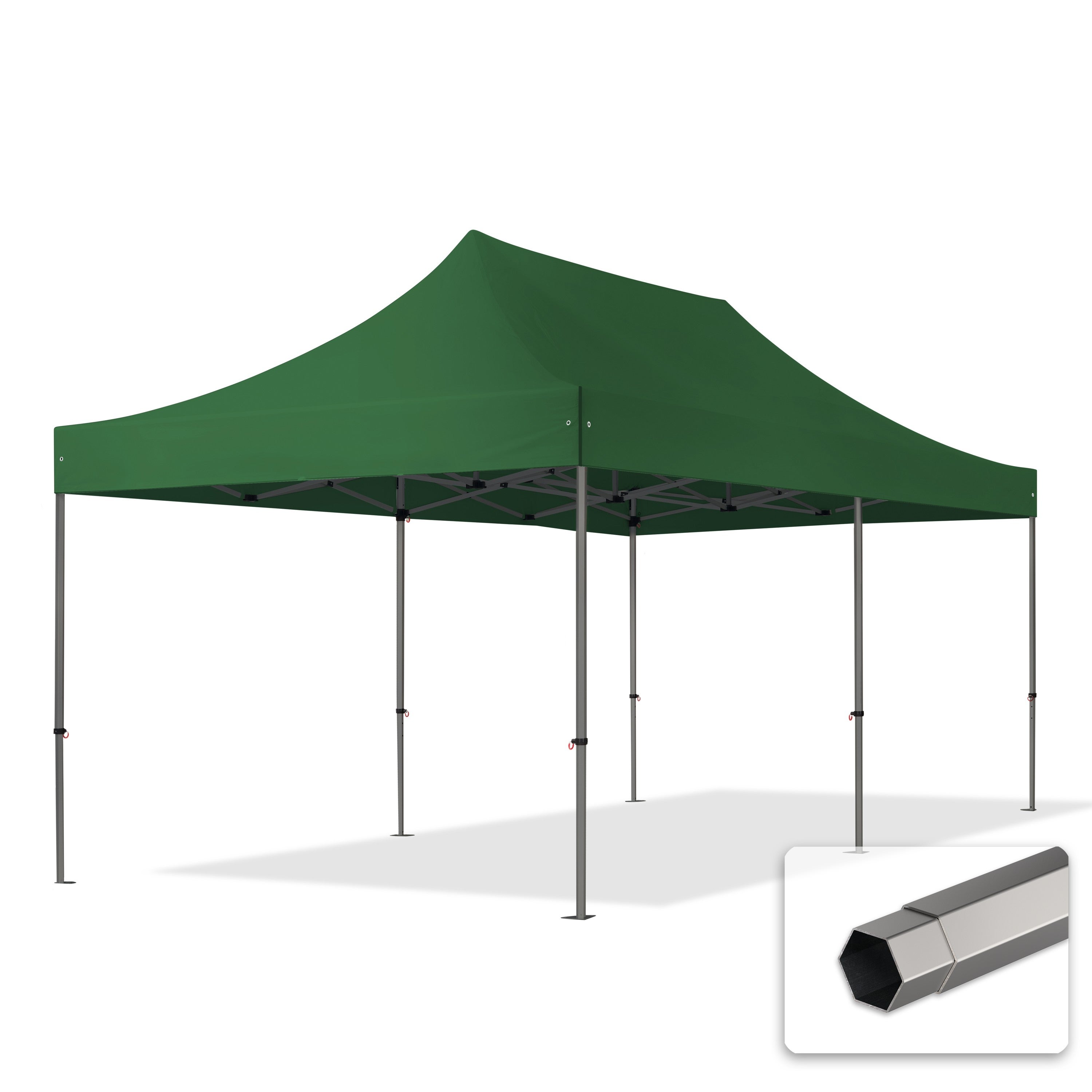 3x6 m Namiot Ekspresowy, PREMIUM Stal 40mm, ciemnozielony