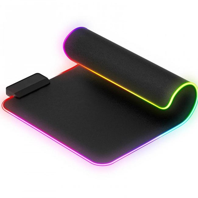 Pedea Tappetino Per Mouse Ufficio E Gaming 350x260mm – Bordi Cuciti, Base Antiscivolo, Motivo Costa, Scorrevolezza Ottimale