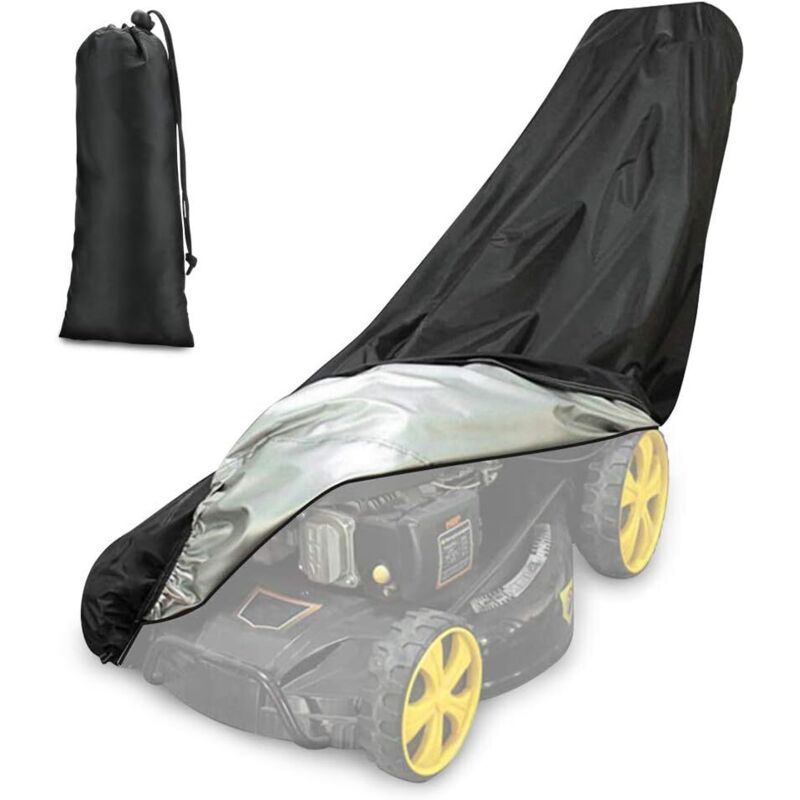 Husă pentru mașină de tuns iarba 190T, impermeabilă, anti-praf și anti-UV, cu șnur și geantă de depozitare, pentru exterior/interior