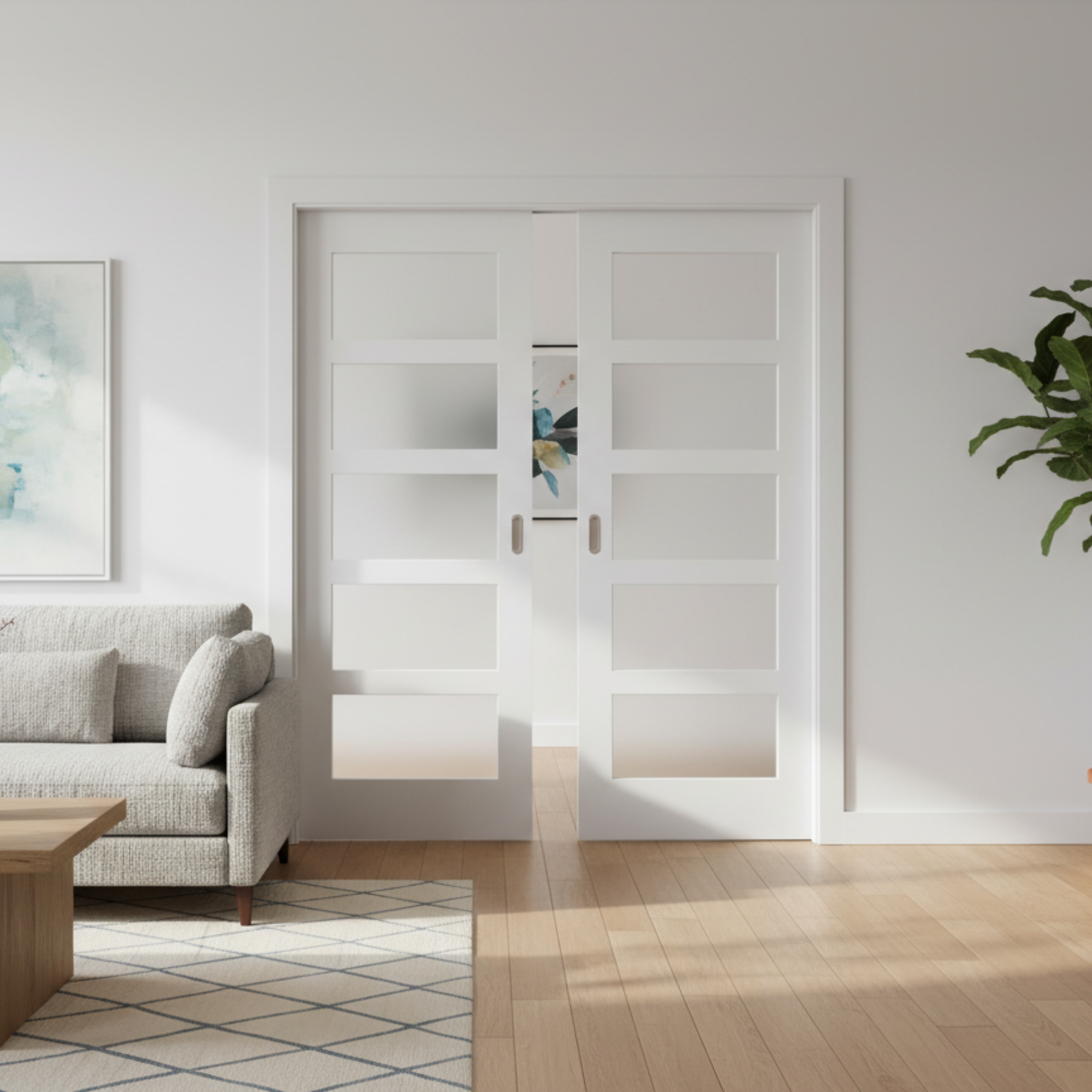 Casoneto puerta corredera para tabique de placa yeso de 9 cm - 70x210 cm - 5