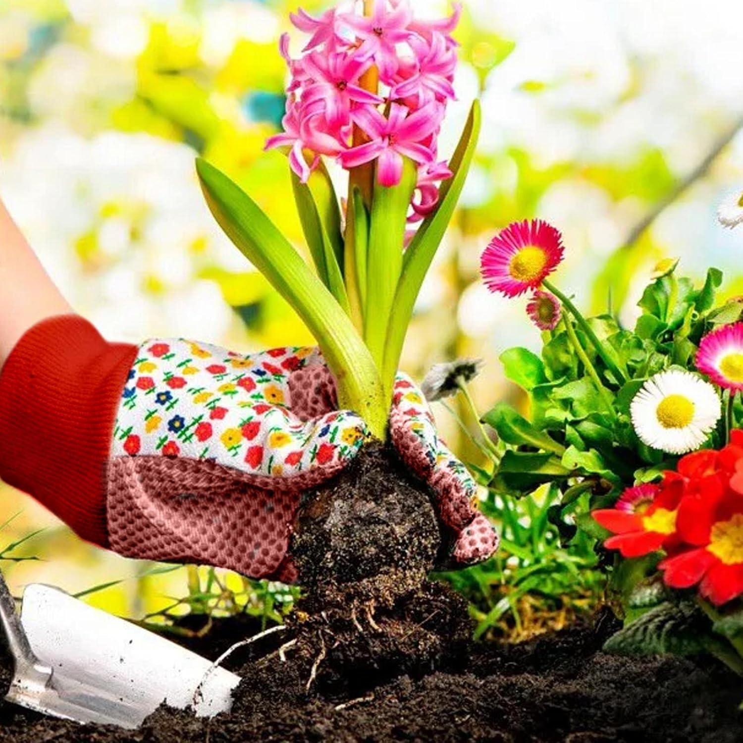 Gants de jardinage pour femmes Deux paires de gants de jardinage magnifiquement imprimés Gants antidérapants pour la plantation, la taille ou les - 4
