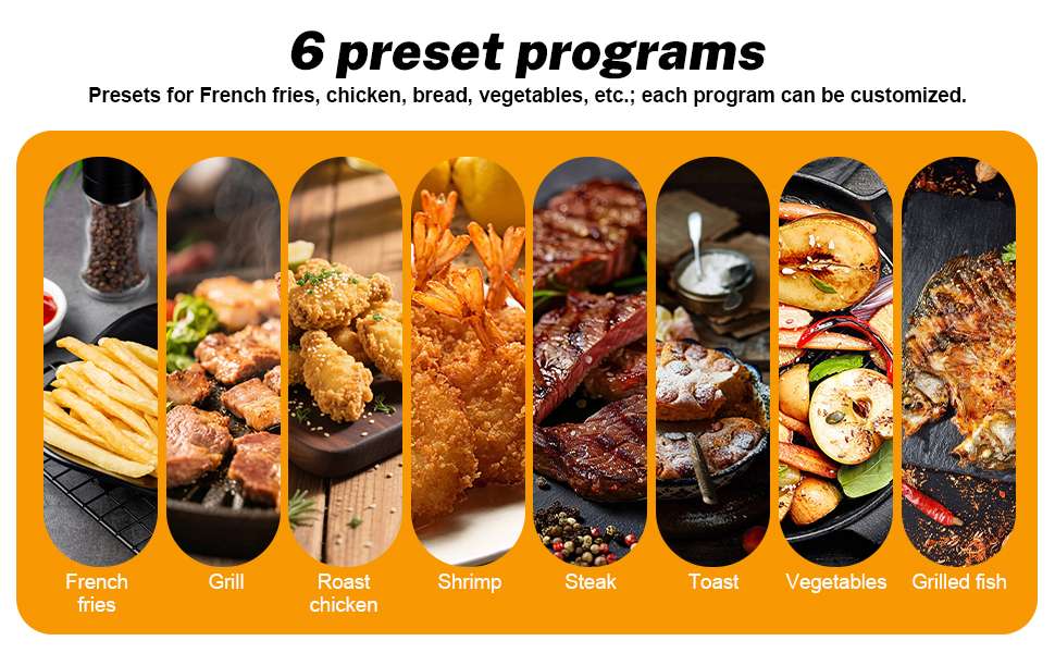 Friteuse à air 12L multifonction, cuisson saine 80% moins de graisse, écran tactile, 80-200°C, minuterie 200 min - 9