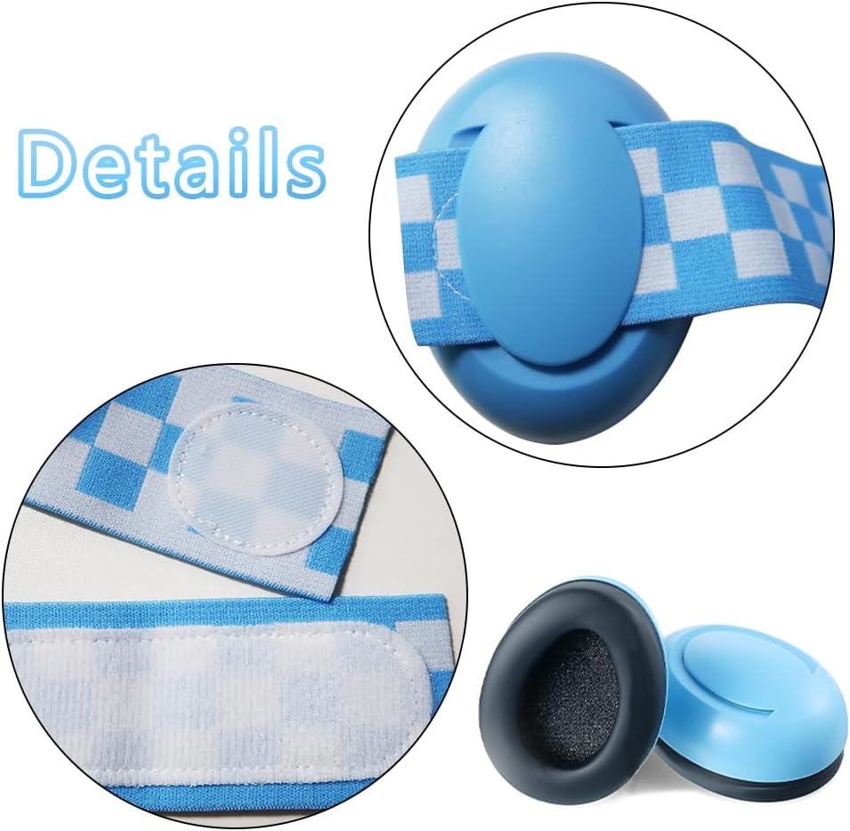 Casque antibruit pour Bébé,Suppression du Bruit,Casque Anti Bruit Mini,Protection Auditive Enfant,Casque de Protection Auditive，bleu - 3