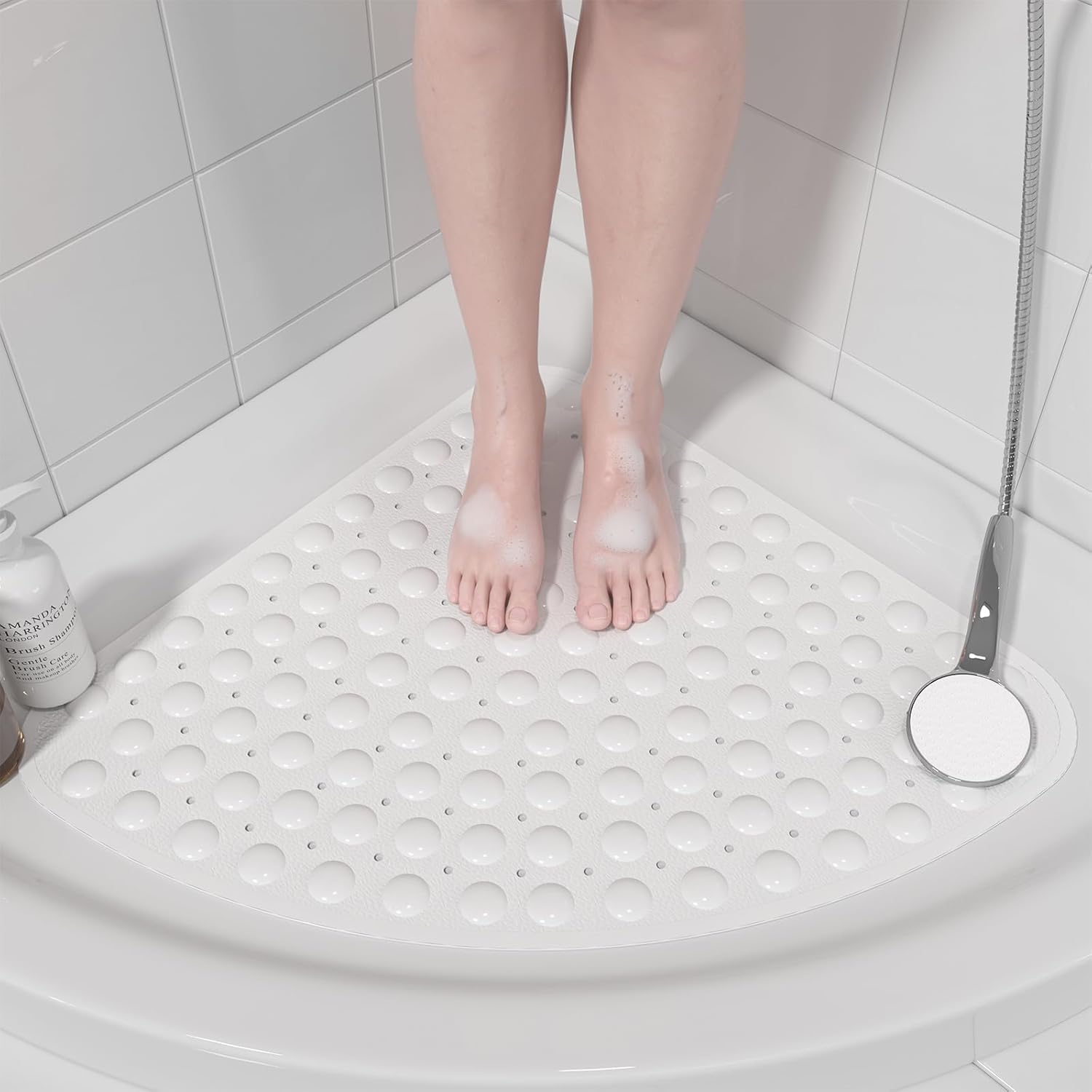 Mata prysznicowa narożna antypoślizgowa - 65 x 65 cm Mata prysznicowa narożna do kabiny prysznicowej, mata antypoślizgowa, mata do kabiny prysznicowej