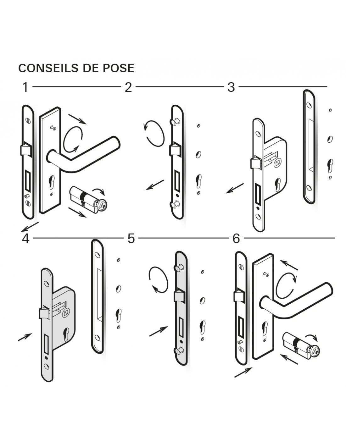 THIRARD - Boitier de serrure encastrable à cylindre pour portail, axe 30mm, bouts carrés, zingué - THIRARD - 6