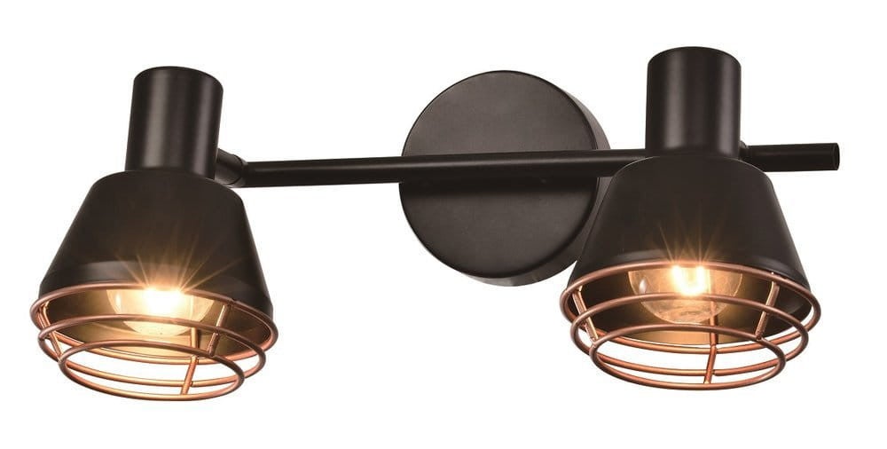 Lampa sufitowa wisząca Neria czarna-złoto 2xE14x40W wym: 15 x 18 cm metal Candellux