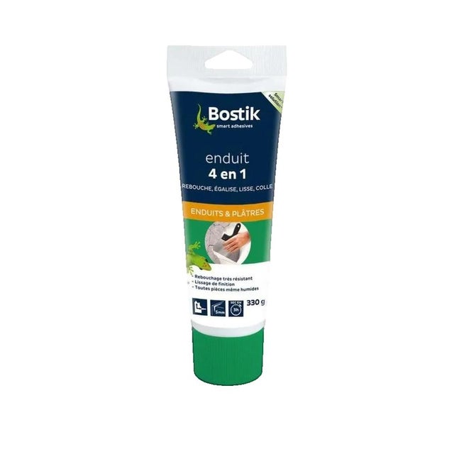 Enduit 4 en 1 pâte blanc tube plastique 330 g
