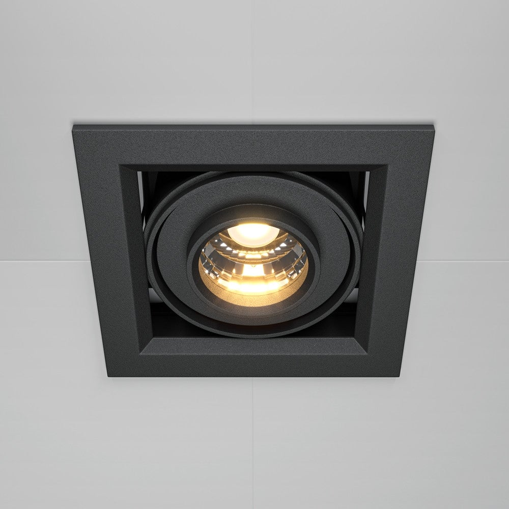 Oprawa stropowa sufitowa wpuszczana Metal Modern czarna LED 10W 3000K 650lm wym: 7,5 x 9,5 x 9,5 cm kwadratowa Maytoni - 3