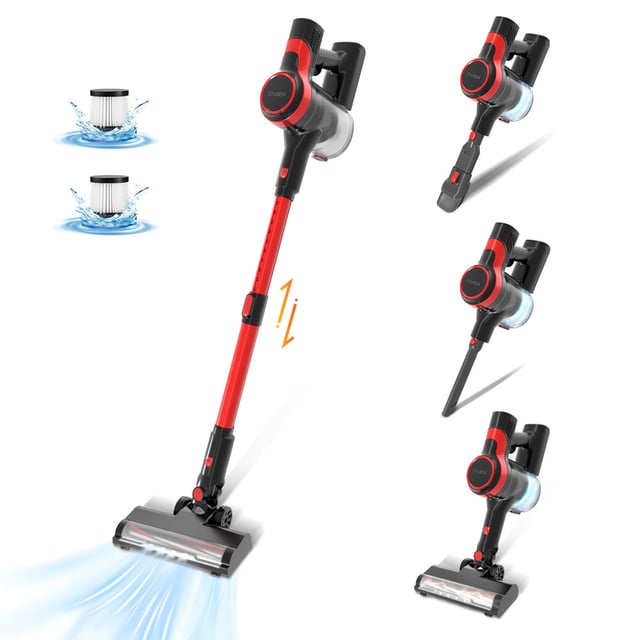 Aspirateur Balai Sans Fil H.Koenig UP600 - 150W, Autonomie 40min, Brosse LED - Pour Sols, Tapis, Voiture