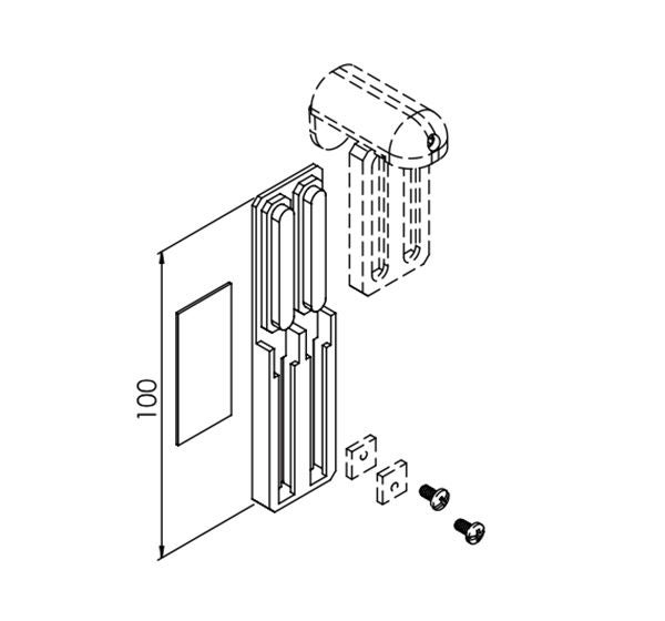 Lot 2 fixations sans perçage avec extension AVOSDIM pour Store - 3