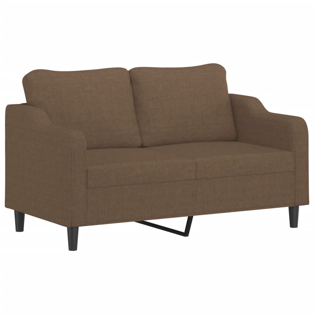 Sofá de 2 plazas | sofá de salón | sofá de descanso de tela marrón 140 cm cfw19573