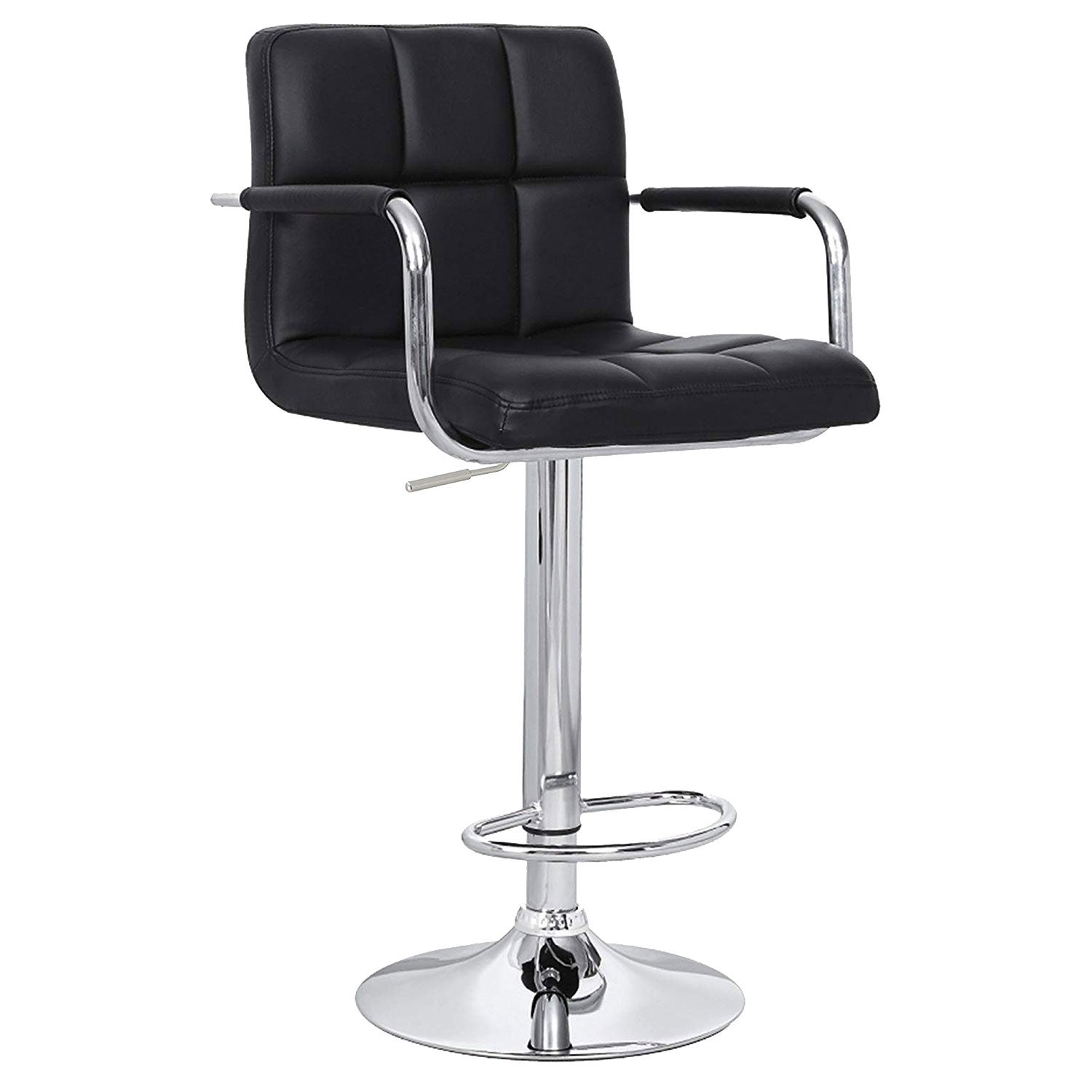 Lot de 2 tabourets de bar noir MIKE - 4