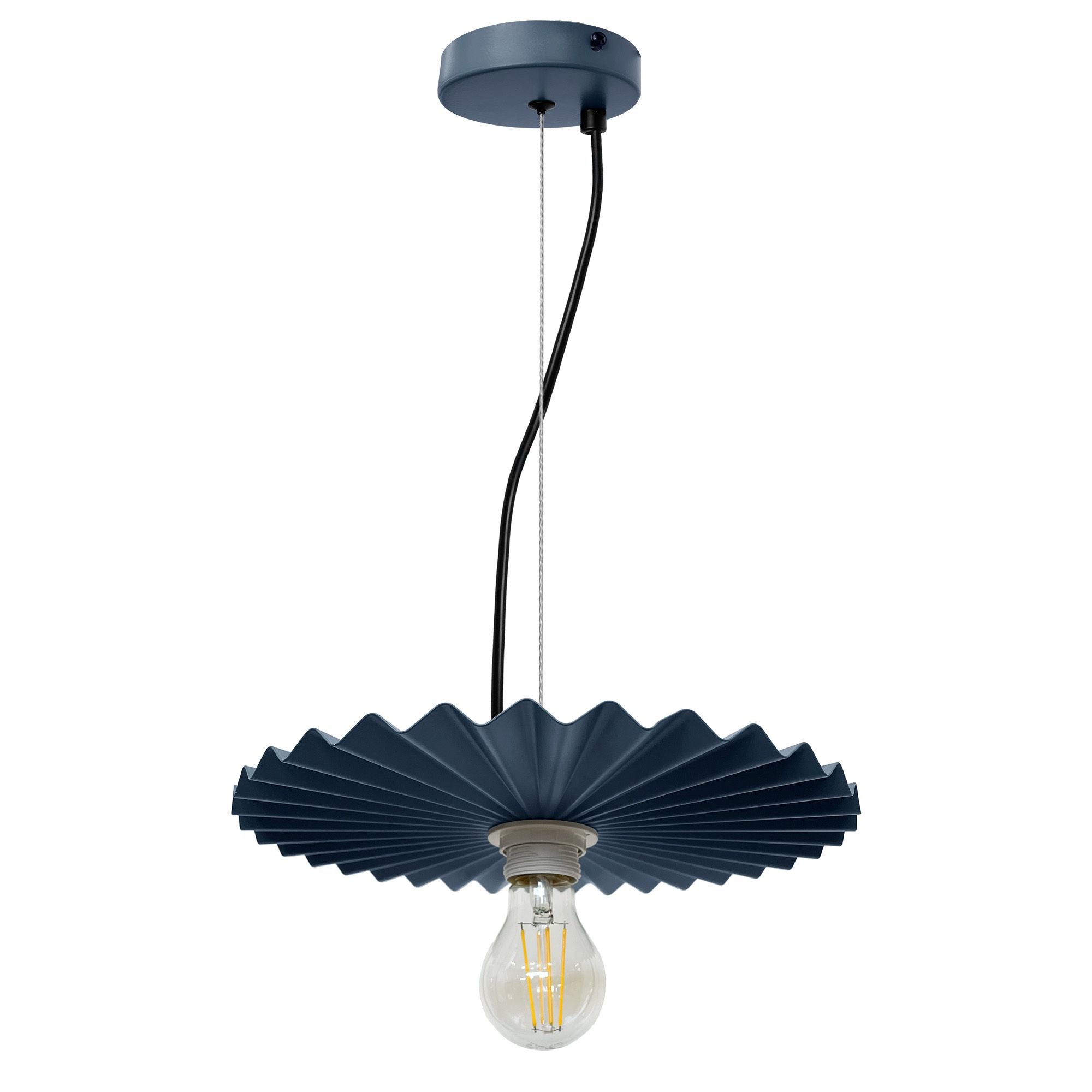 Lampa Sufitowa Wisząca Toolight App1456-1Cp Niebieski 30Cm