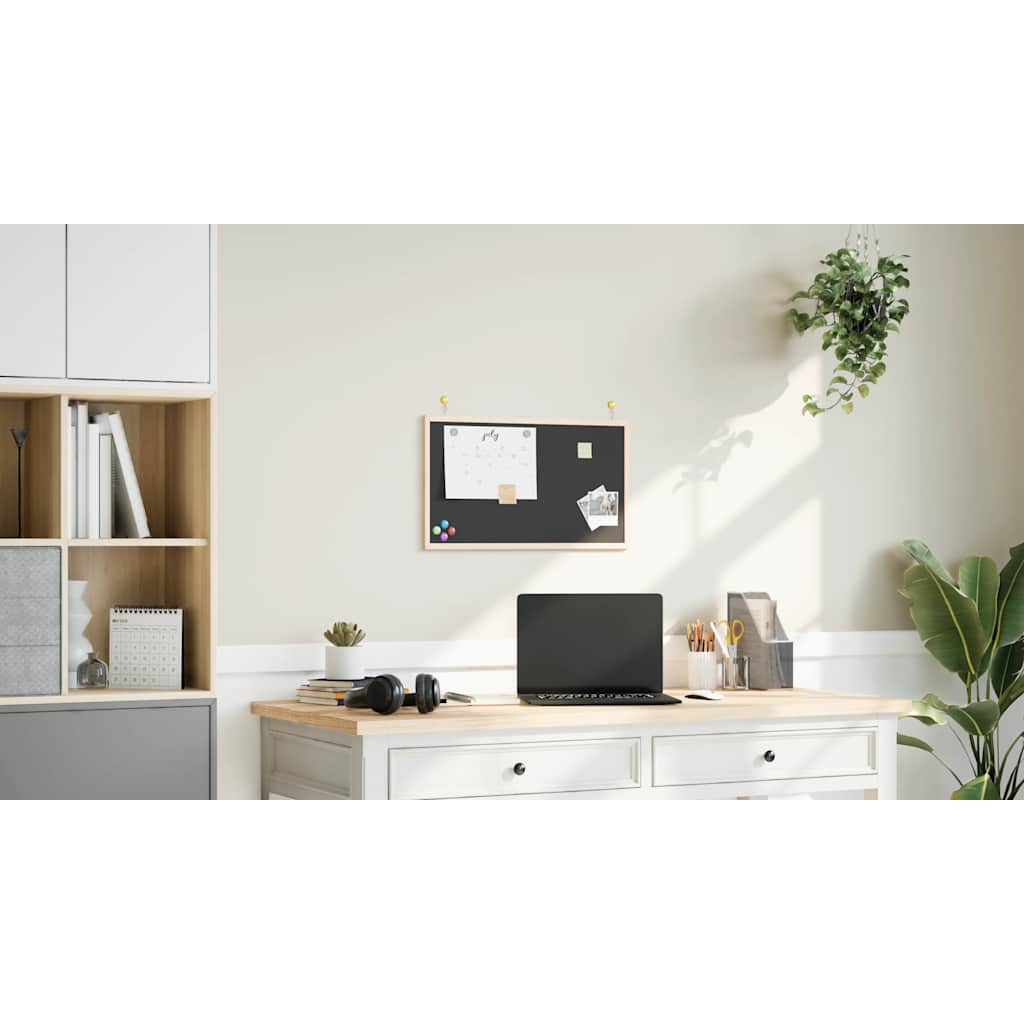 Lavagna A Gesso 100x55 Cm Con Cornice In Legno Di Pino - Per Cucina, Ufficio O Scuola