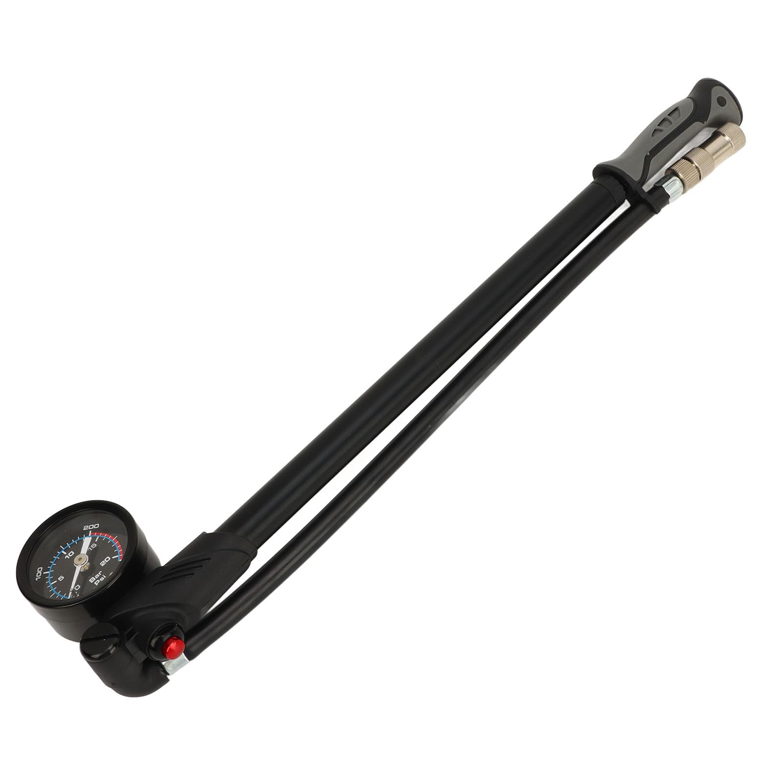 Pompe à Fourche Vélo Haute Pression 300 PSI – Avec Jauge & Purge, Idéale VTT & MTB