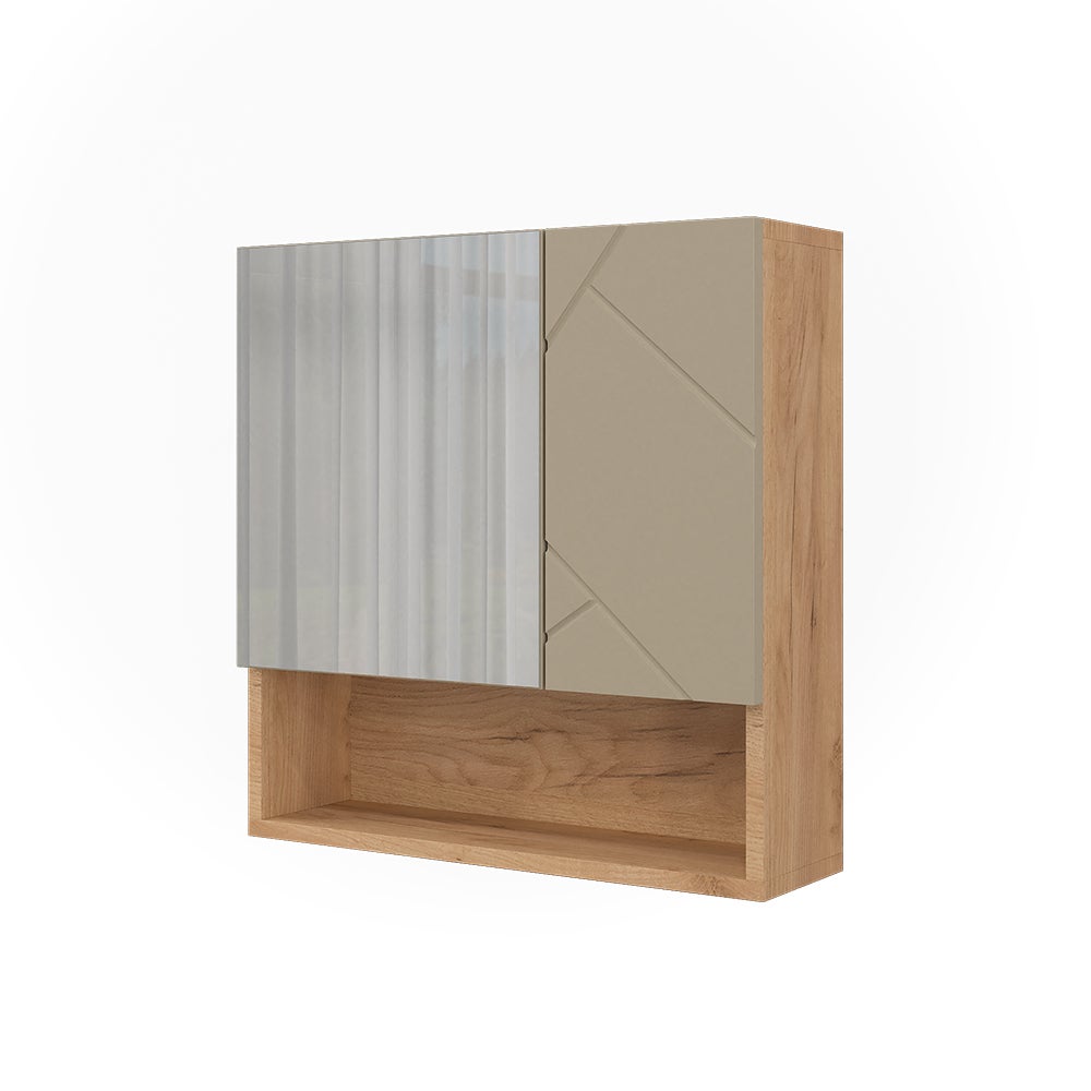 Armoire de toilette blanc/blanc brillant 100x17.2x75 irma