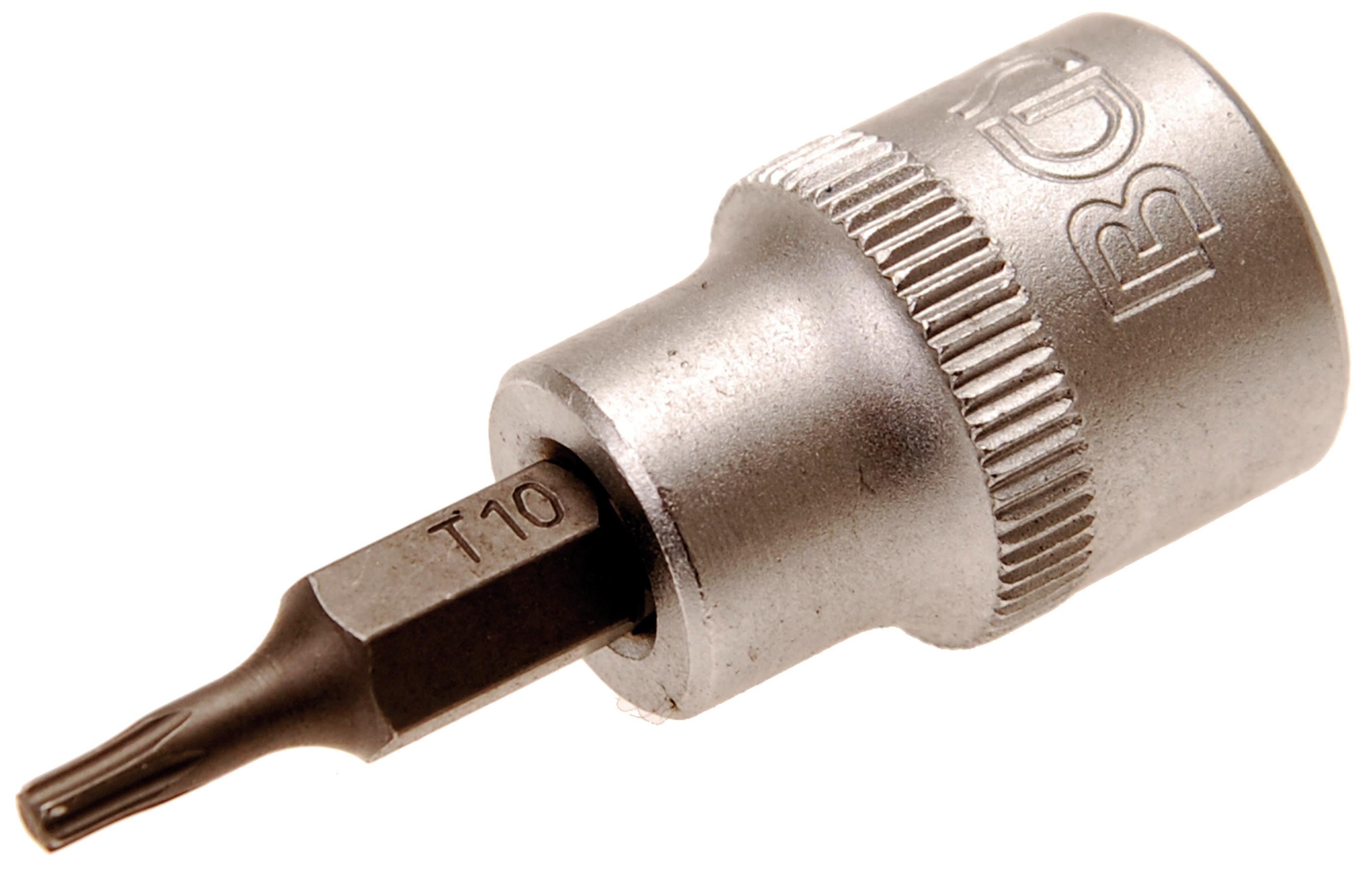BGS Bit-Nasadka napęd kwadratowy wewnętrzny 10 mm (3/8") profil T (do Torx) T10 - 2760