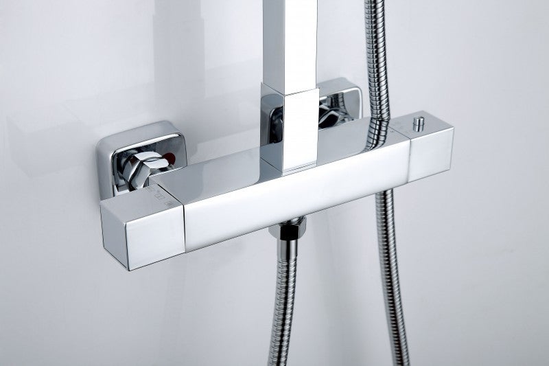 BERNSTEIN - Columna de ducha termostática en acero inoxidable, rociador 35x35cm - 110x15cm - SEDAL 8921C BASIC 35x35cm - 2