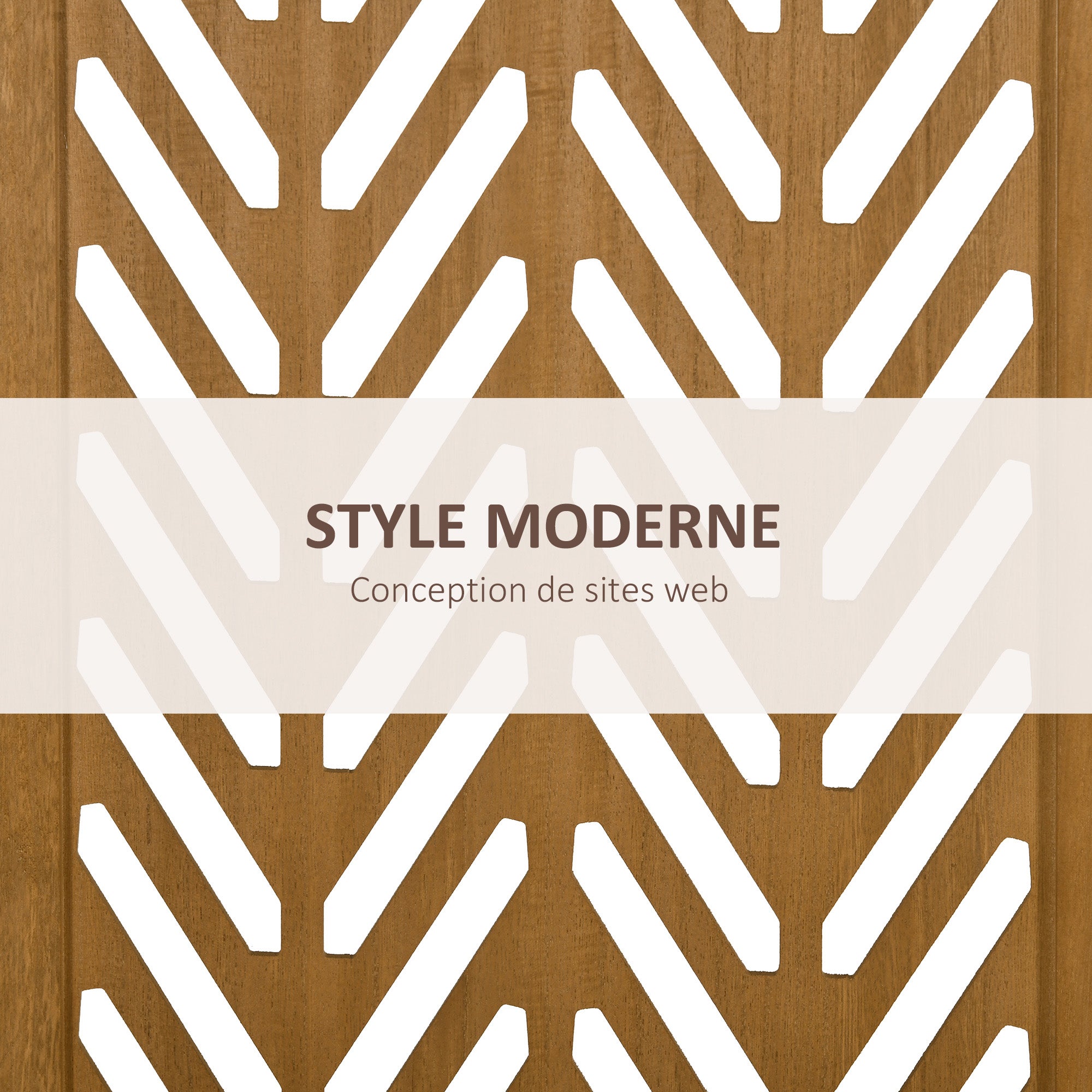 Paravent en bois ajouré séparateur de pièce closion intérieur pliable 3 panneaux en bois 120x170cm naturel - 6