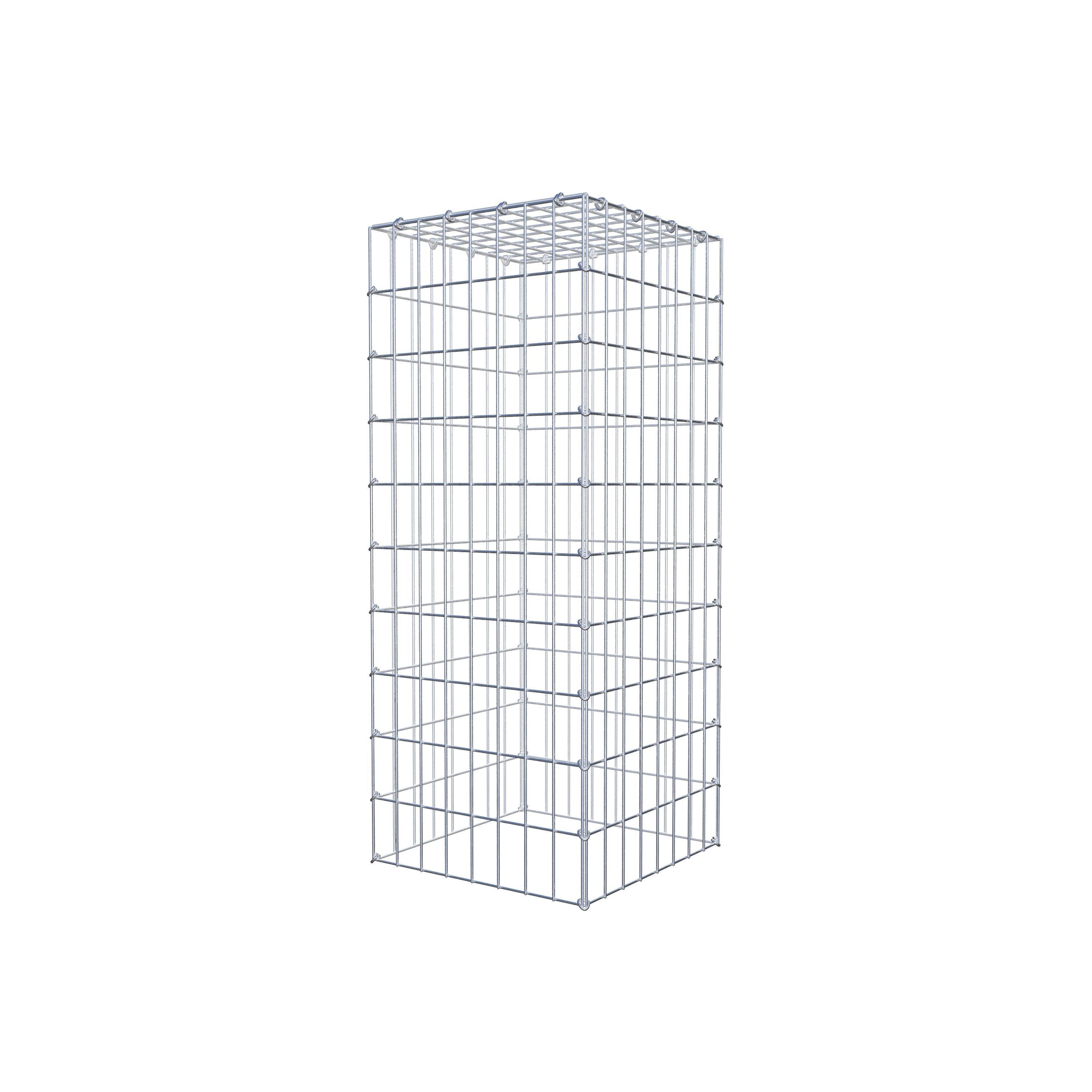 Gavión para apilar en acero galvanizado 100x40x40cm (LxAxP), malla 5 x 10cm, Anillo en C, sin rejilla inferior - 2