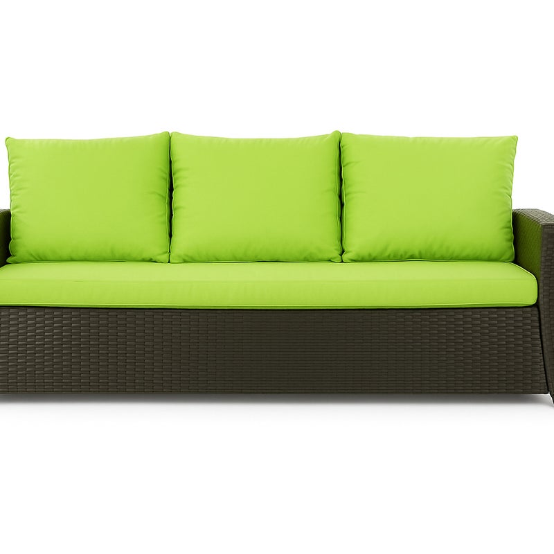 Poduszka ogrodowa na sofę rattanową 140x50x50cm poduszka na meble rattanowe limonka, poduszka na balkon taras, poduszki na meble ogrodowe