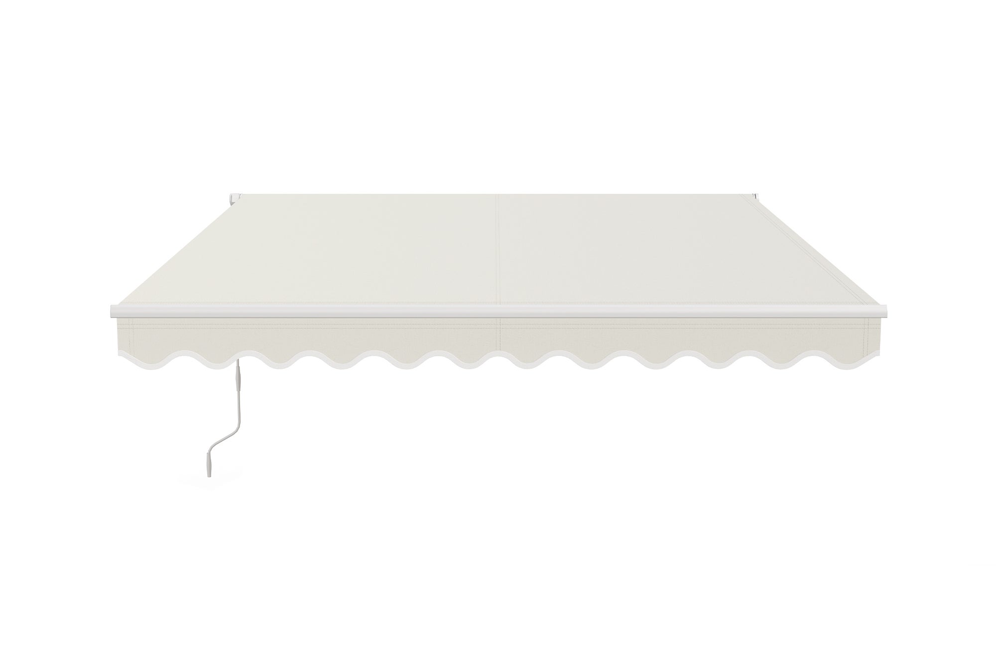 Store banne monobloc structure blanche VECCHIO 3m x 2,5m toile beige - 7