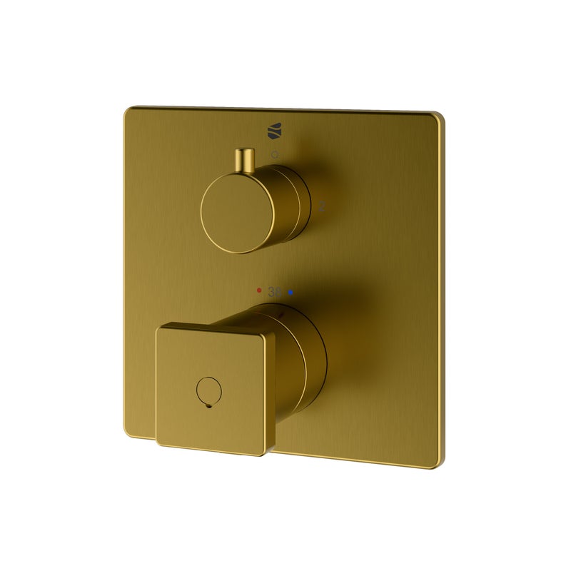 Bernstein LAVOA podtynkowa bateria termostatyczna złota 2 odbiorniki wody