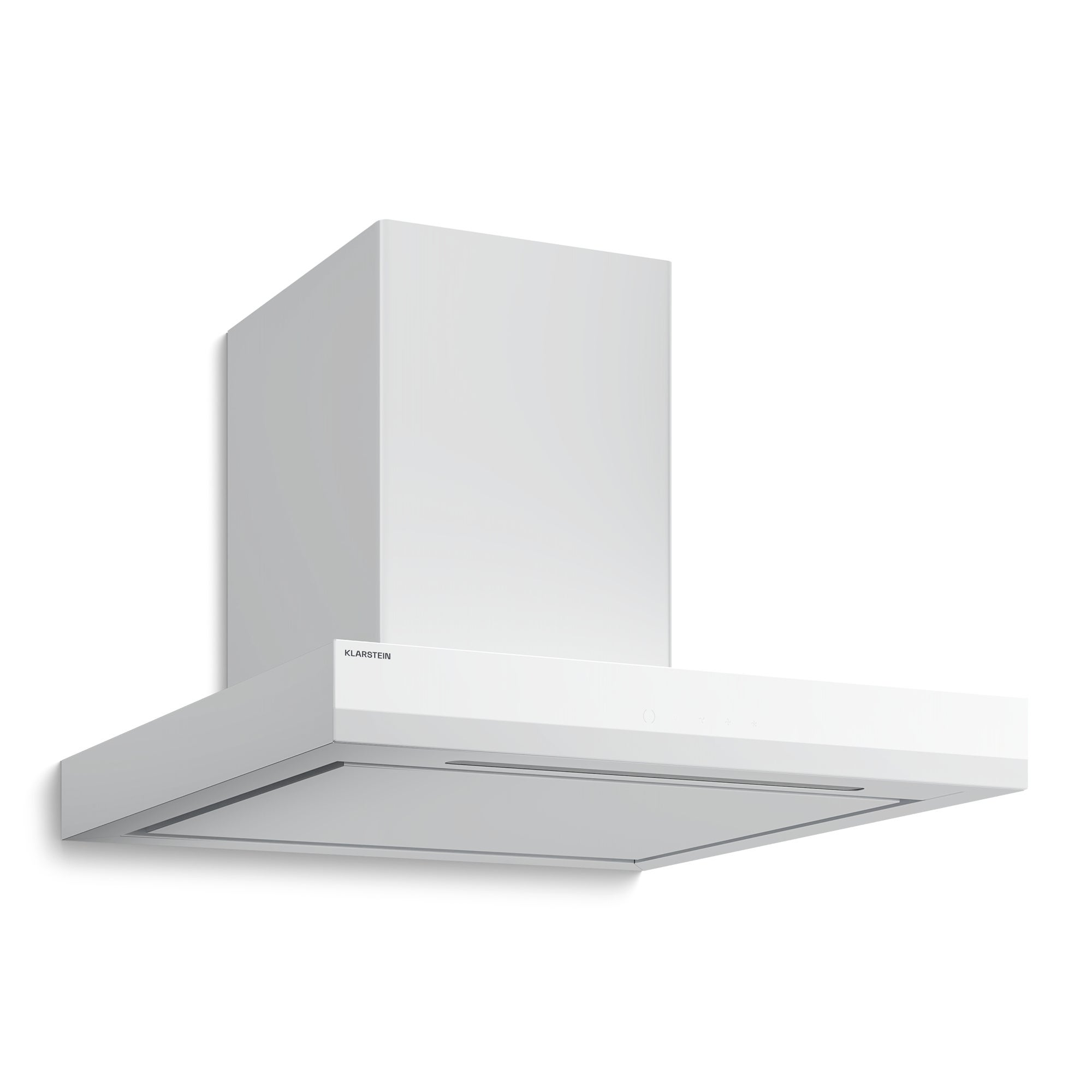 Klarstein Velaire Afzuigkap 60 cm - Kopfvrije afzuigkap, 820 m³/h Boost, A energie-efficiëntie, Touch-bediening, LED, stil, aluminium- & actieve koolstoffilter, afzuigkap keuken, wit