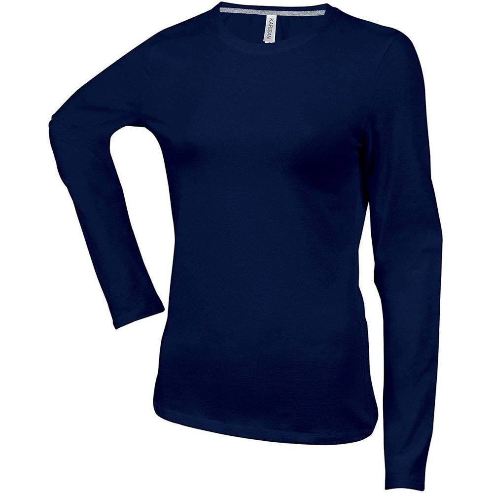 Tee-shirt Femme Manches Longues Aller Simplement - Taille XL, Gris, Coton - Porté Une Fois