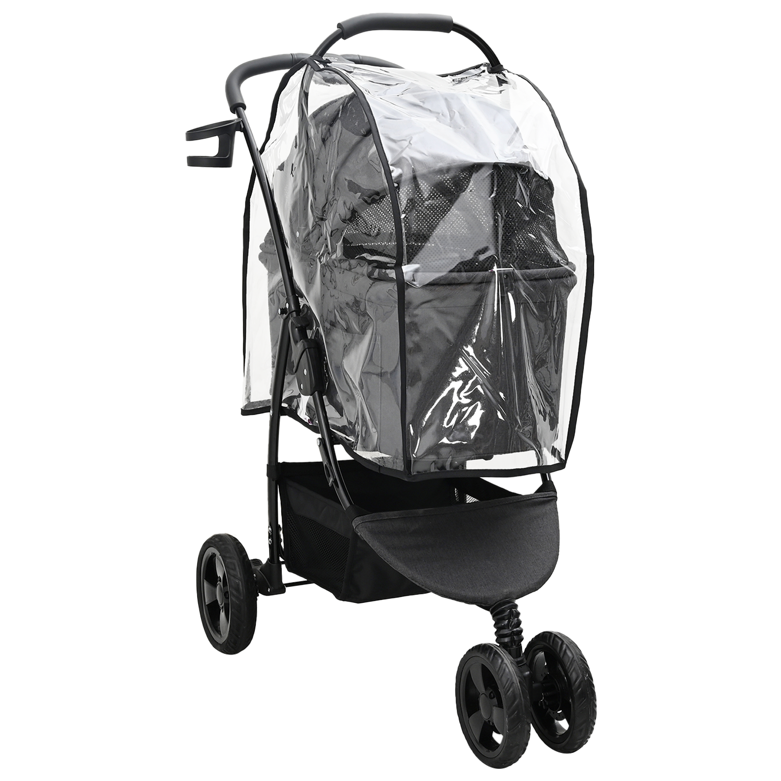 Trasportino Pieghevole Per Animali Wiltec - Taglia S 42x36x41cm, Nero Con Cuscino - Foto 9