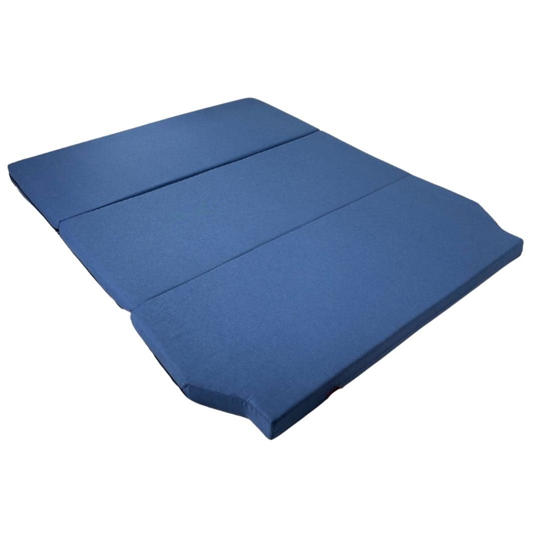 Cama camper mercedes vito w639 - 8cm de grosor con hr 25kg/m3 y 6cm de viscoelástica - azul