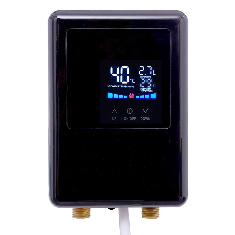 Elektryczny podgrzewacz wody bez zbiornika - 220 V 5500 W - podgrzewacz przepływowy - zdalna regulacja temperatury - do kuchni i łazienki - czarny