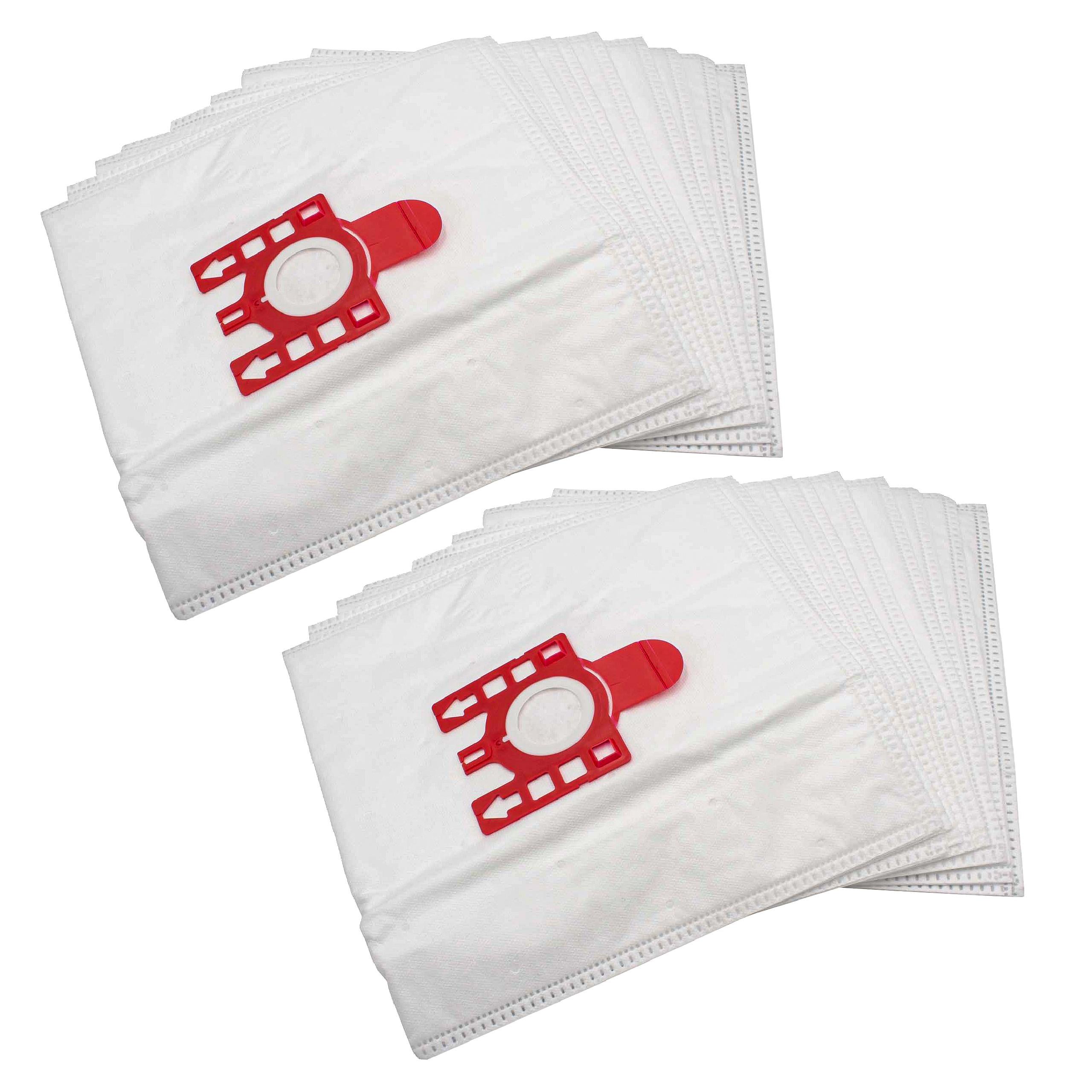 vhbw 20x Sacs compatible avec Hoover H 61, S 2062, S 2064, S 2066 aspirateur - microfibres non tissées, 28cm x 20cm, blanc - 2