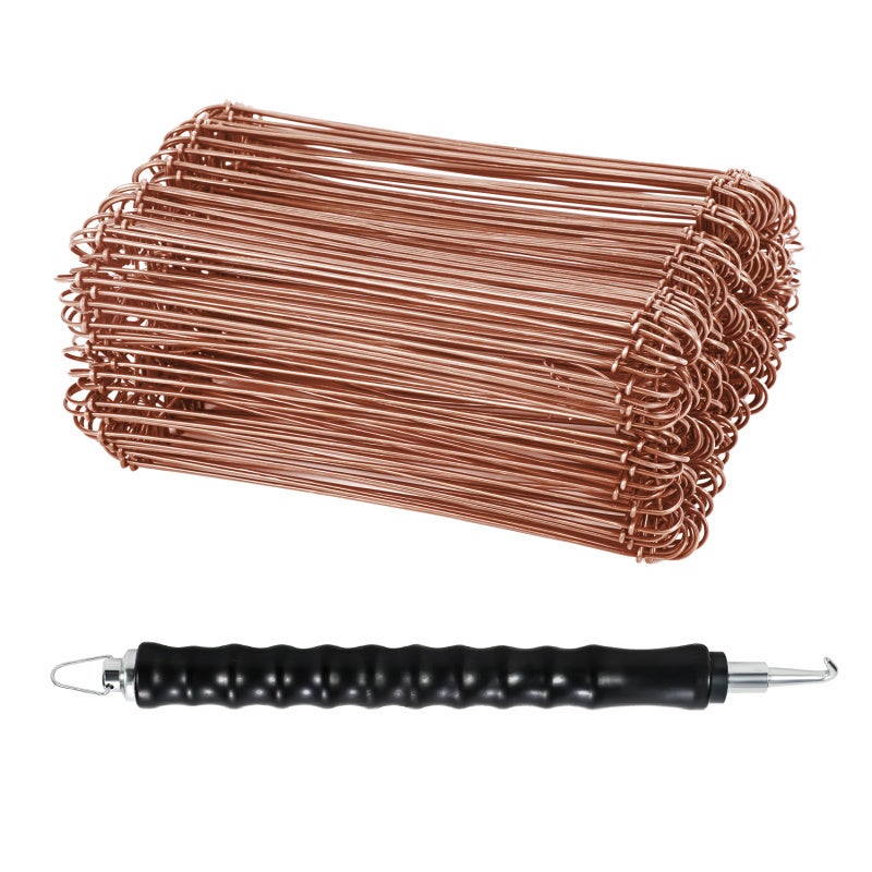 Profesjonalny automatyczny łącznik do prętów zbrojeniowych, łącznik do prętów zbrojeniowych, hak Twister 1,0 x 100 mm (1000 szt.)