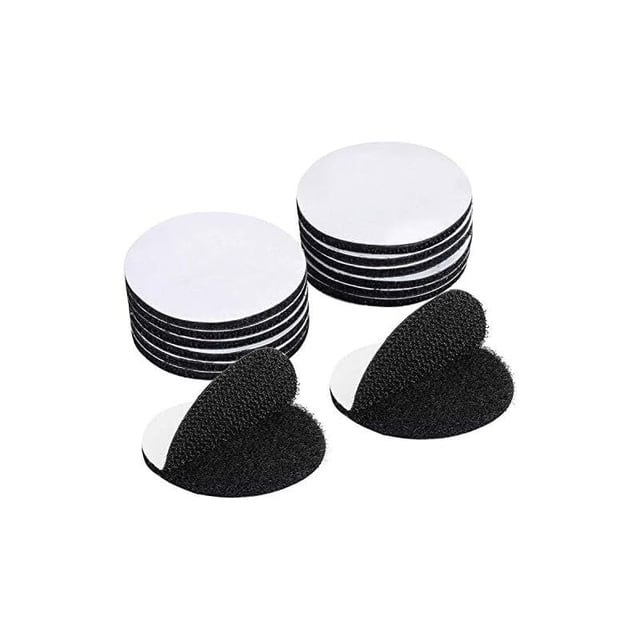 15 Pièces Noir Scratch Autocollant Double Face,Bande Auto-Adhésif, Adhesif Double Face Extra Fort, Rond (5 x 5cm)