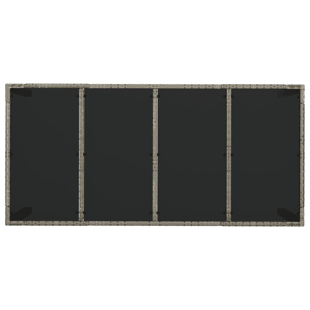 Set da pranzo da giardino mobili da esterno 9 pezzi con cuscini grigi 02_0014067 - 5