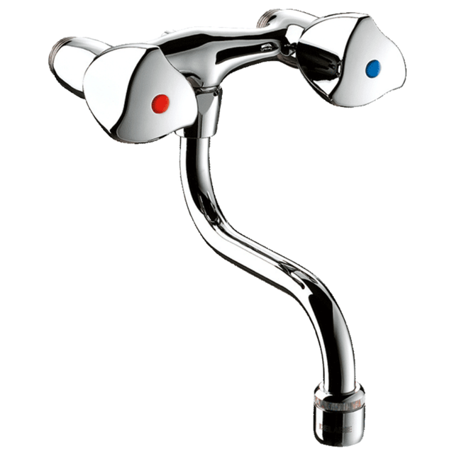 Mélangeur évier mural avec bec orientable Delabie