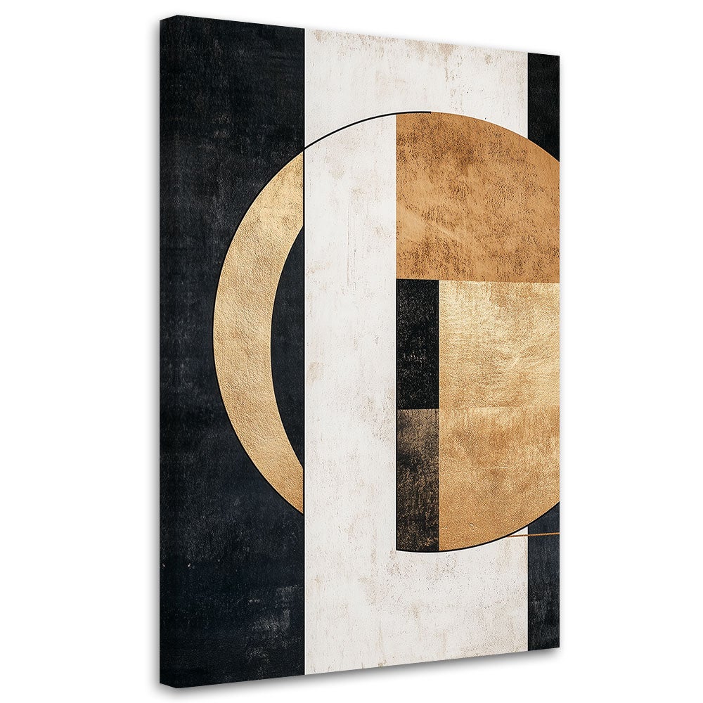 Impression sur Toile Abstraction géométrique noir blanc 100x50 | Leroy