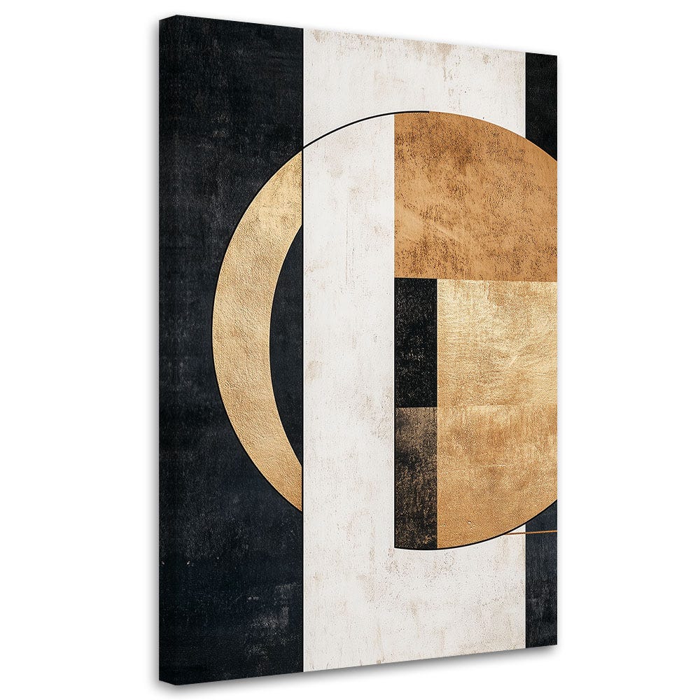 Impression sur Toile Abstraction géométrique noir blanc 100x50 | Leroy Impression sur Toile Abstraction géométrique noir blanc 100x50 | Leroy