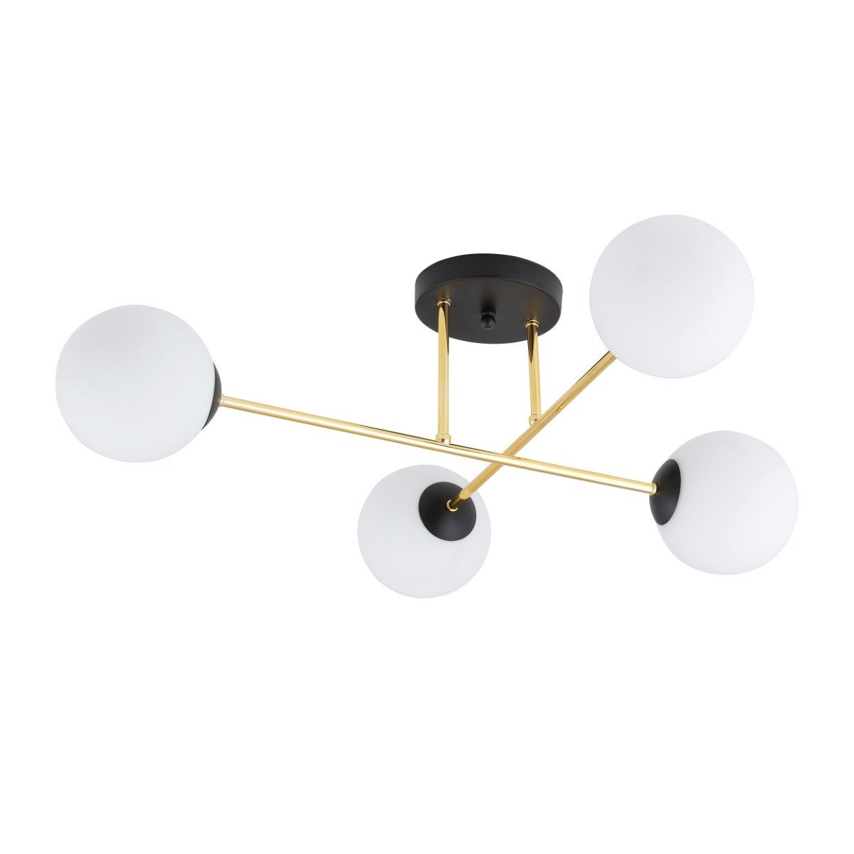Lampa sufitowa Magnum złoto-biała 4xE14x10W szklane kule wym: 26 x 55 cm metal Emibig