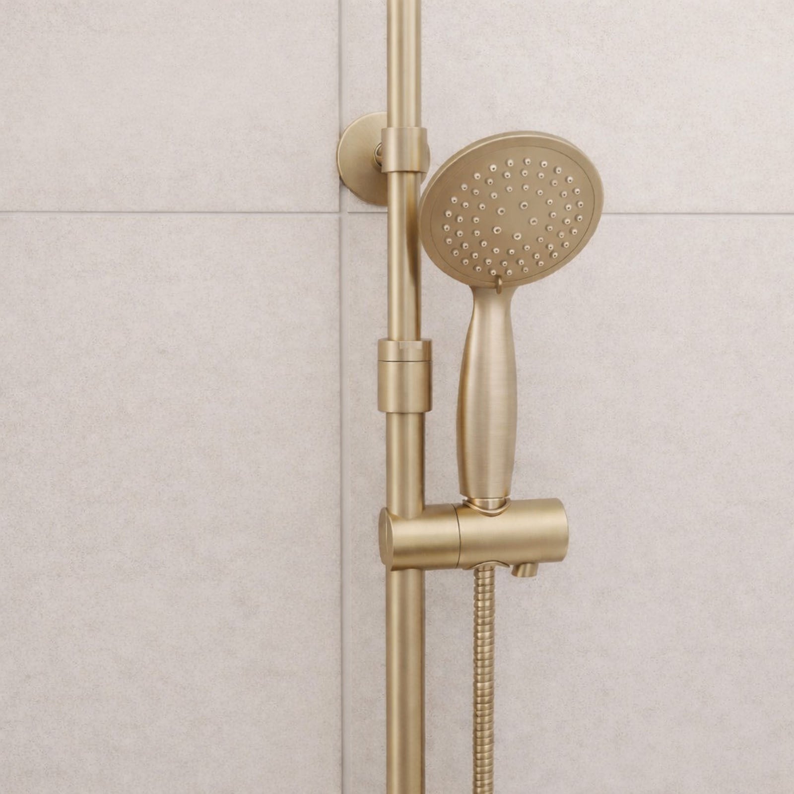 Columna de ducha Mecánica Oro Cepillado 133x26x52 cm - MOLLY GOLD - 8