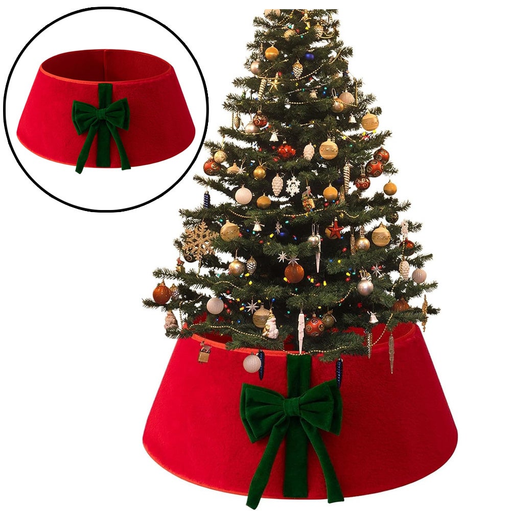Collare per albero di Natale in legno, 6 pannelli da 76 cm, esagonale marrone, decorazione per albero di Natale artificiale, alternativa rustica per