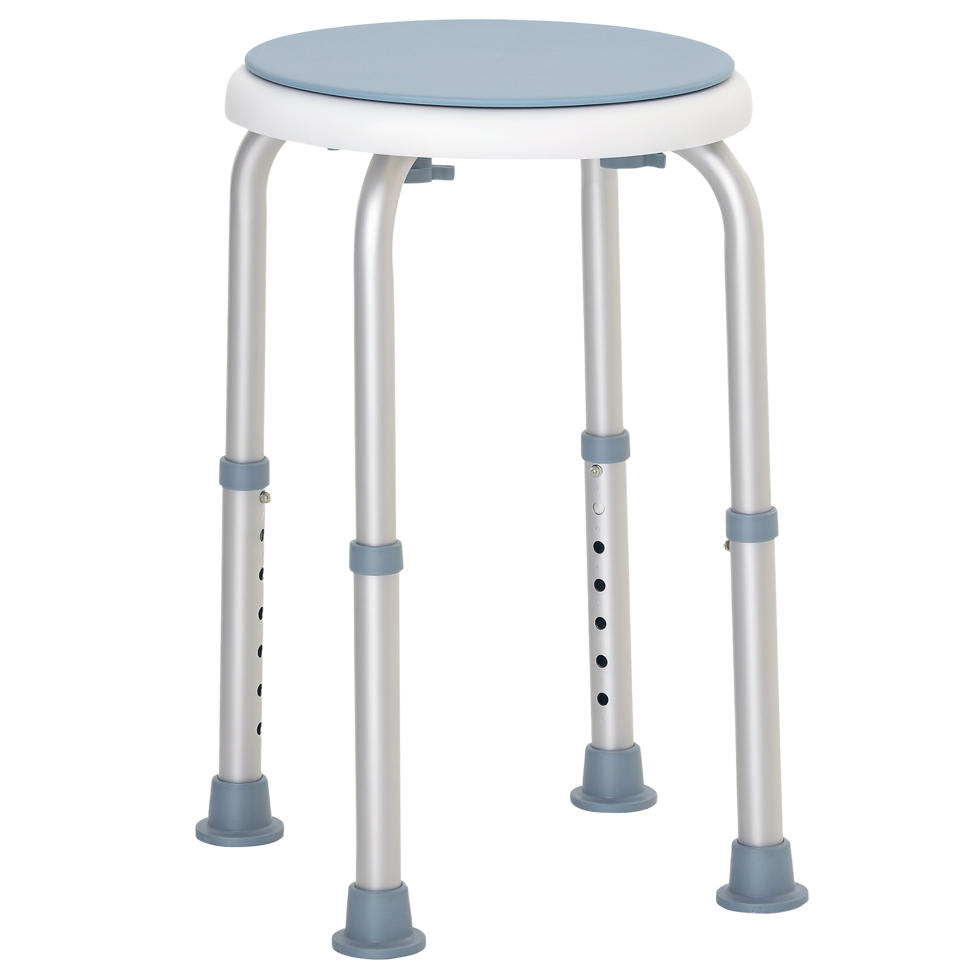 Tabouret De Toilette - Marchepied Antidérapant Salle De Bain - Stable Ergonomique - Enfants, Adultes, Seniors - Forme C - Couleurs Bleu, Blanc, Gris